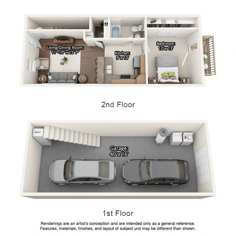 Floor Plans of Rockingham Townhomes in Gray, TN