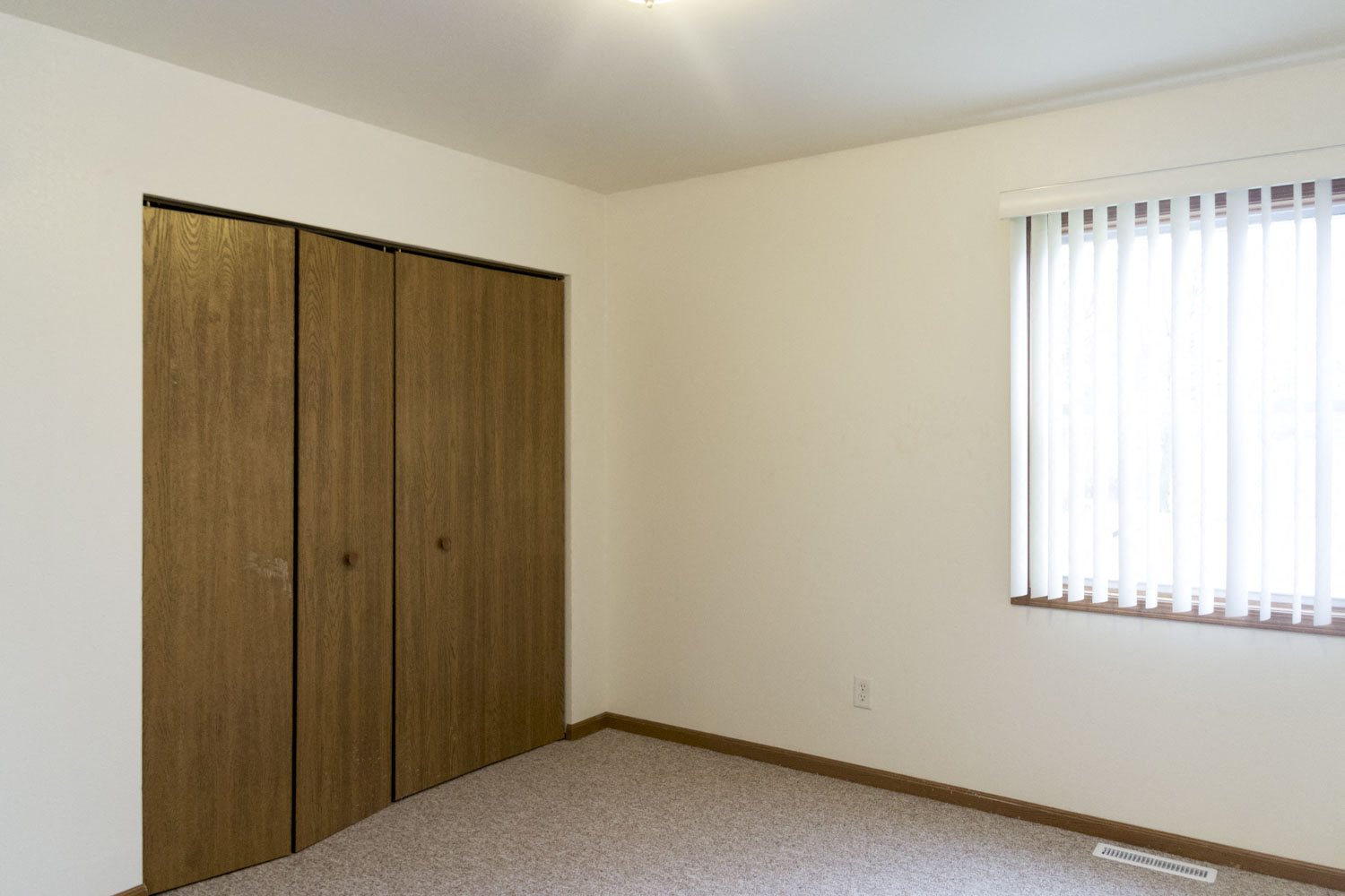 Each of the bedroom closets in this Meredith Homes 3 bedroom apartment are large as well.