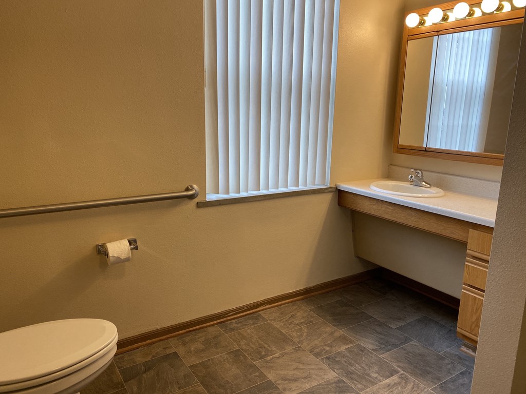 a bathroom with a toilet and a sink and a window