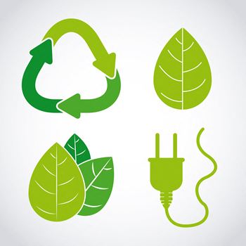 green living and eco-friendly logos