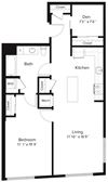 1 Bedroom Den - 1 Bath | AD1B
