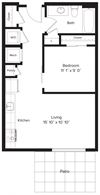 1 Bedroom - 1 Bath | AJ1
