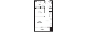 1 Bedroom - 1 Bath | AJ1A