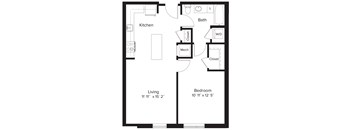 1 Bedroom - 1 Bath | A01