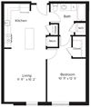 1 Bedroom - 1 Bath | A01