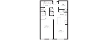 1 Bedroom Den - 1 Bath | AD2