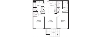 2 Bedroom - 2 Bath | B01A