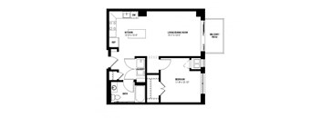 Echo Floor Plan (1 beds, 1 baths, 718 sq.ft, rent $1,615/month)
