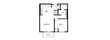 Flip Floor Plan (1 beds, 1 baths, 739 sq.ft, rent $1,555-$1,665/month)