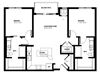 Marquee-Floor Plan Marquee Floor Plan (2 beds, 2 baths, 1004-1058 sq.ft, rent $2,040-$2,110/month)