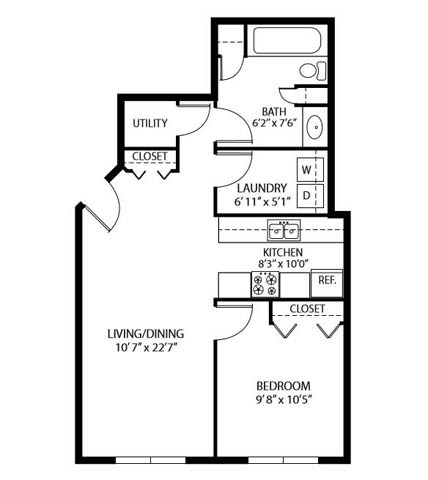 Heritage Place Apartments 55+ Community in Rogers, MN 1 Bedroom 1 Bathroom