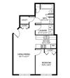 Heritage Place Birch Floor Plan Heritage Place Apartments 55+ Community in Rogers, MN 1 Bedroom 1 Bathroom