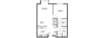 Heritage Place Apartments 55+ Community in Rogers, MN 1 Bedroom 1 Bathroom