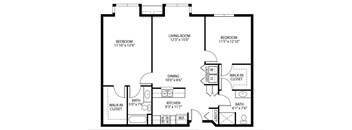 Heritage Place Apartments 55+ Community in Rogers, MN 2 Bedroom 2 Bathroom
