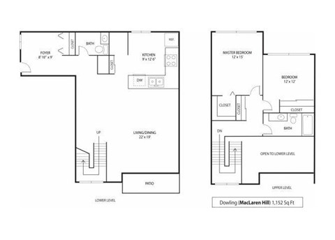 MacLaren Hill Apartments in St. Paul, MN 2 Bedroom 1.5 Bathroom Apartment