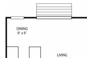 Lou Park Hampshire and Diamond Floor Plan Lou Park Apartments in St. Louis Park, MN 2 Bedroom 1 Bathroom Floor Plan