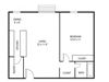 Lou Park Victoria and Home Floor Plan Lou Park Apartments in St. Louis Park, MN 1 Bedroom 1 Bathroom Floor Plan