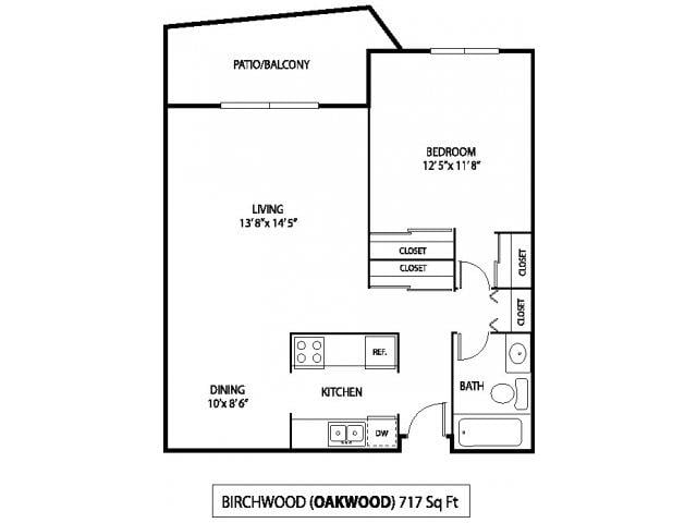 Oakwood Apartments in Plymouth, MN 1 Bedroom 1 Bath