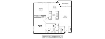 Oakwood Apartments in Plymouth, MN 2 Bedroom 1.5 Bath