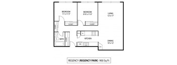 Regency Park Apartments in North St. Paul, MN 2 Bedroom 1 Bath 