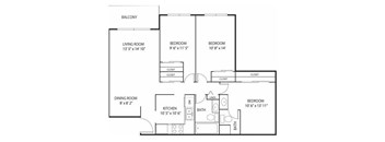 Willow Pond Apartments in Burnsville, MN 3 Bedroom 2 Bath