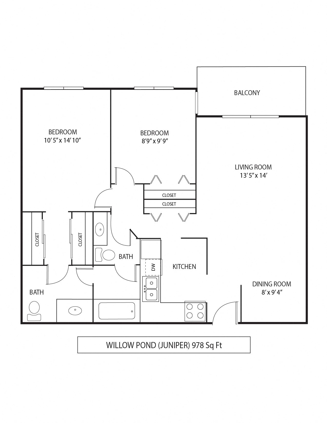 Juniper Floor Plan at Willow Pond, Burnsville, MN