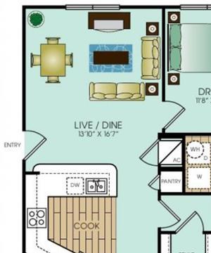 1 bedroom apartments in Richardson Texas 1 bedroom 1 bath apartment with dining area and 817 square feet