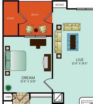 1 bedroom apartments in Richardson Texas 1 bedroom 1 bath apartment with dining area, private patio and 875 square feet