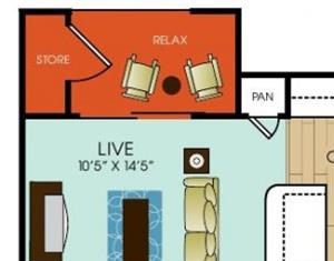 1 bedroom apartments in Richardson Texas 1 bedroom 1 bath apartment with dining area, private patio and 987 square feet