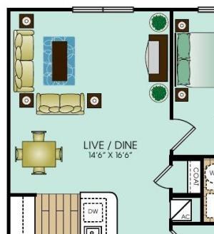 1 bedroom apartments in Richardson Texas 1 bedroom 1 bath apartments with dining area and 760 square feet