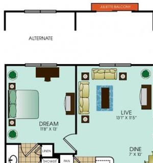 2 bedroom apartments in Richardson Texas 2 bedroom 2 bath apartment with dining area, optional juilette balcony and 1137 square feet