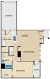 Palace- 1 bedroom with attached 1 car garage The Windsor Townhomes and Apartments - Floor Plans