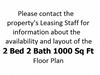 2 Bed 2 Bath 1000 Sq Ft
