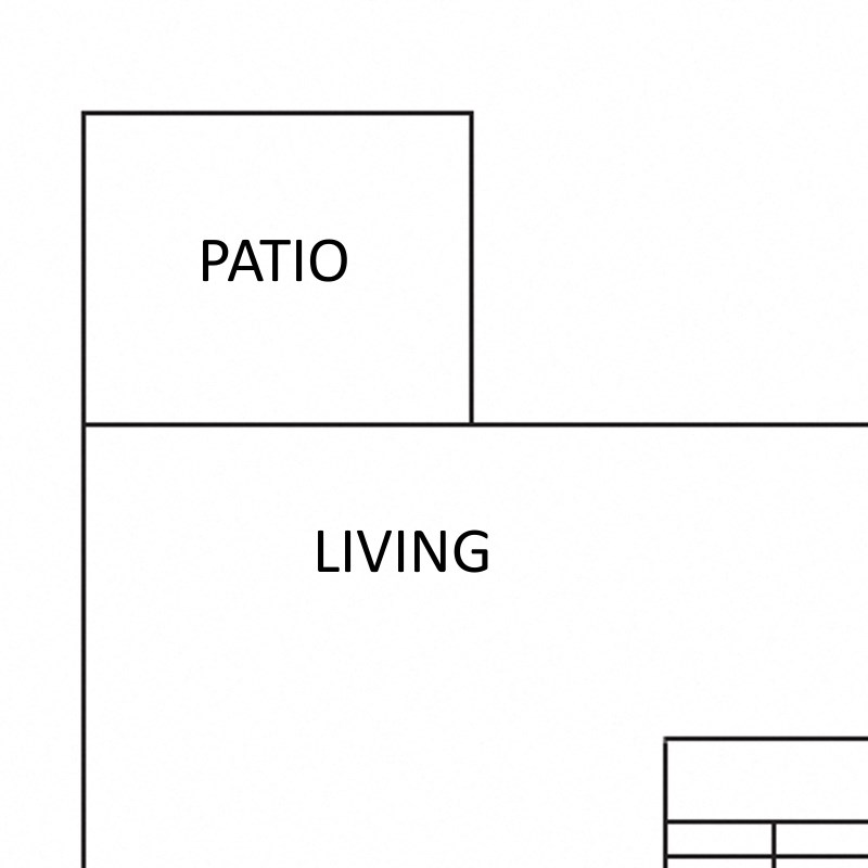 1 Bedroom 1 bathroom and half bathroom The 1 bedroom 1 and half bathroom loft style apartment is 1,150 square feet. It has an open floor plan downstairs, with a galley kitchen, half a bathroom, living and dining area and a large patio.