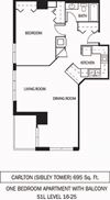 Galtier Towers Carlton Floor Plan Galtier Towers Apartments in Lowertown, St. Paul, MN 1 Bedroom 1 Bath Apartment