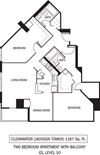 Galtier Towers Clearwater Floor Plan Clearwater Floor Plan Galtier Towers Apartments in Lowertown, St. Paul, MN 2 Bedroom 2 Bath Apartment