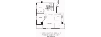 Galtier Towers Apartments in Lowertown, St. Paul, MN 2 Bedroom 2 Bath Apartment