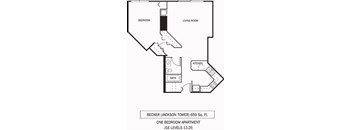 Galtier Towers Apartments in Lowertown, St. Paul, MN 1 Bedroom 1 Bath Apartment