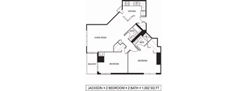 Galtier Towers Apartments in Lowertown, St. Paul, MN 2 Bedroom 2 Bath Apartment