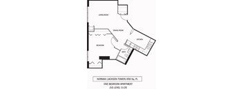 Galtier Towers Apartments in Lowertown, St. Paul, MN 1 Bedroom 1 Bath Apartment
