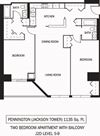 Galtier Towers Pennington Floor Plan Galtier Towers Apartments in Lowertown, St. Paul, MN 2 Bedroom 2 Bath Apartment