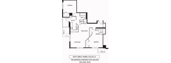 Galtier Towers Apartments in Lowertown, St. Paul, MN 2 Bedroom 2 Bath Apartment