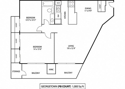 Georgetown Floor Plan at Pebblebrook Court, Bloomington, MN