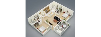 Winter Floor Plan at The Seasons Apartments, San Ramon, 94583