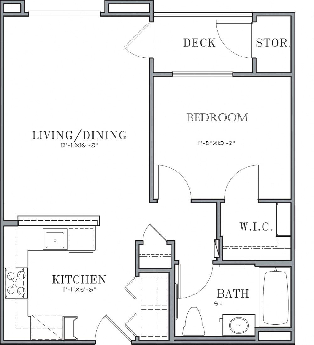 1B Floor Plan 2
