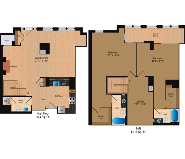 2 Bedroom Loft BL9 Floor Plan 14