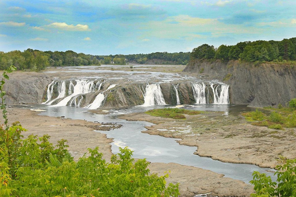 a view of the waterfalls from above