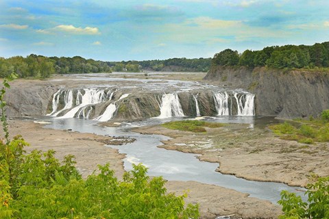 a view of the waterfalls from above