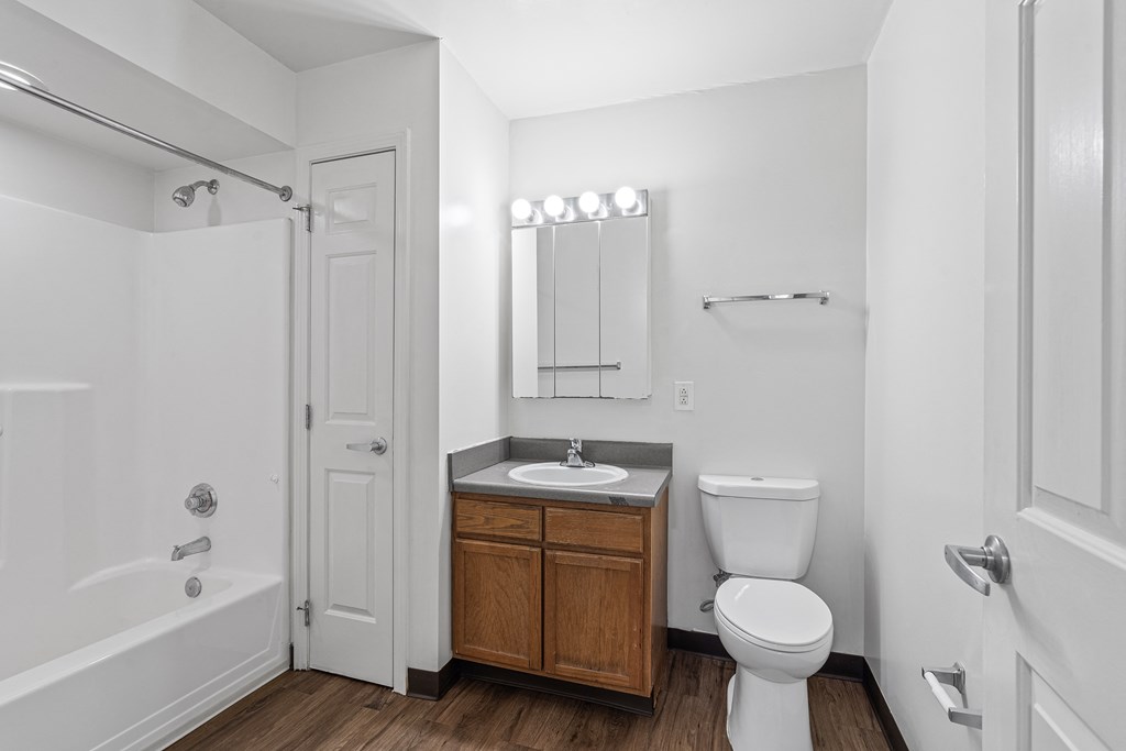 a bathroom with a toilet sink and bathtub