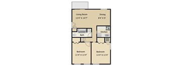 Two Bedroom One Bath